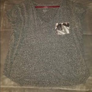 American Eagle Flower Pocket T-Shirt